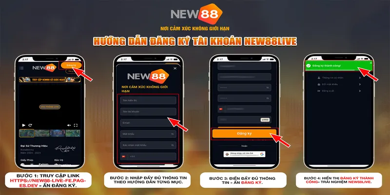 NEW88 MEGALIVE 🎉 Sự Kiện Sinh Nhật Vàng 2025 | Vui Hội Trăng Rằm Cực Hot 2 Hướng dẫn đăng ký tài khoản new88live